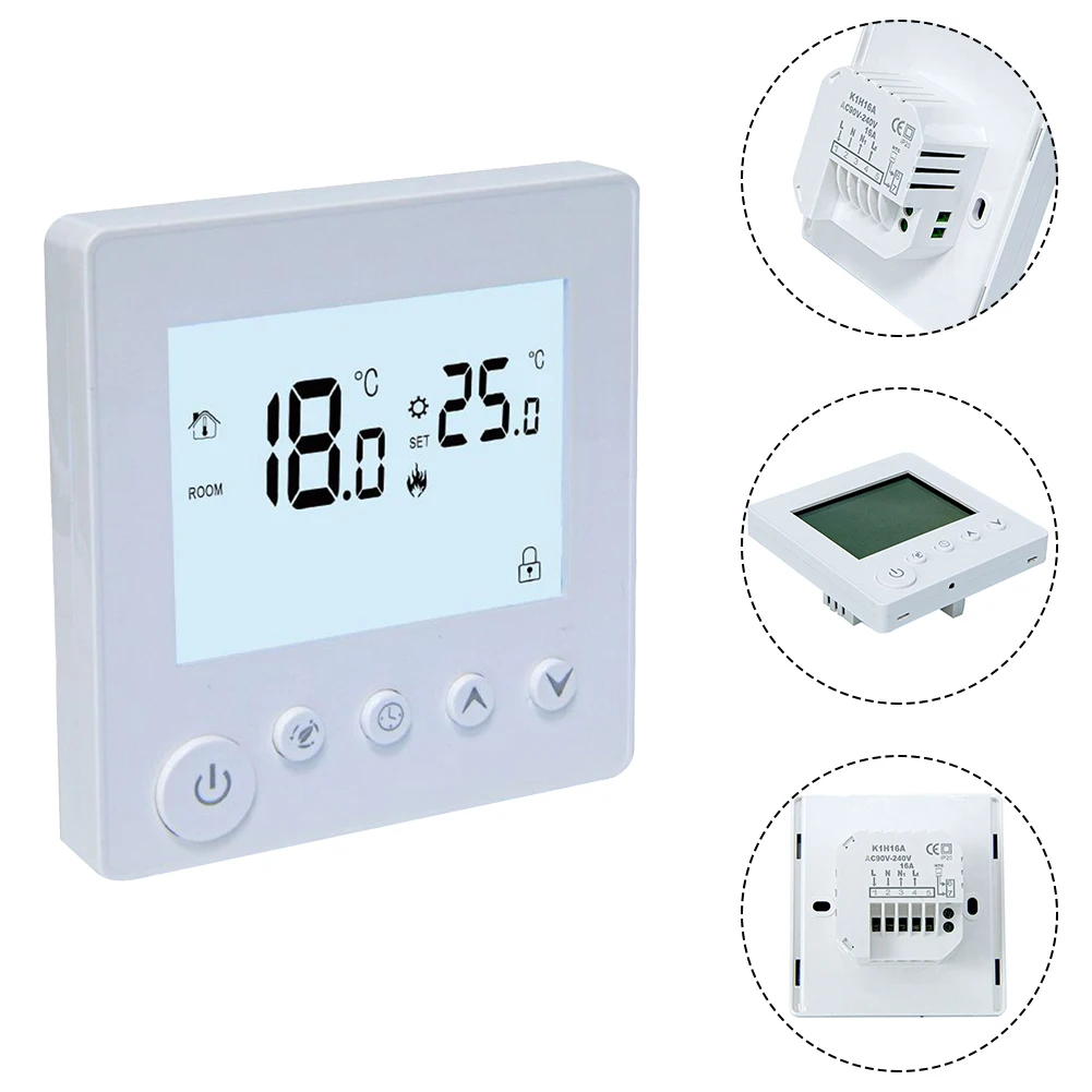 Digital Thermostat Room Thermostat Controller Underfloor Heating Wall Heating LED White Home Improvement
Digital Thermostat Room Thermostat Controller Underfloor Heating Wall Heating LED White Home Improvement