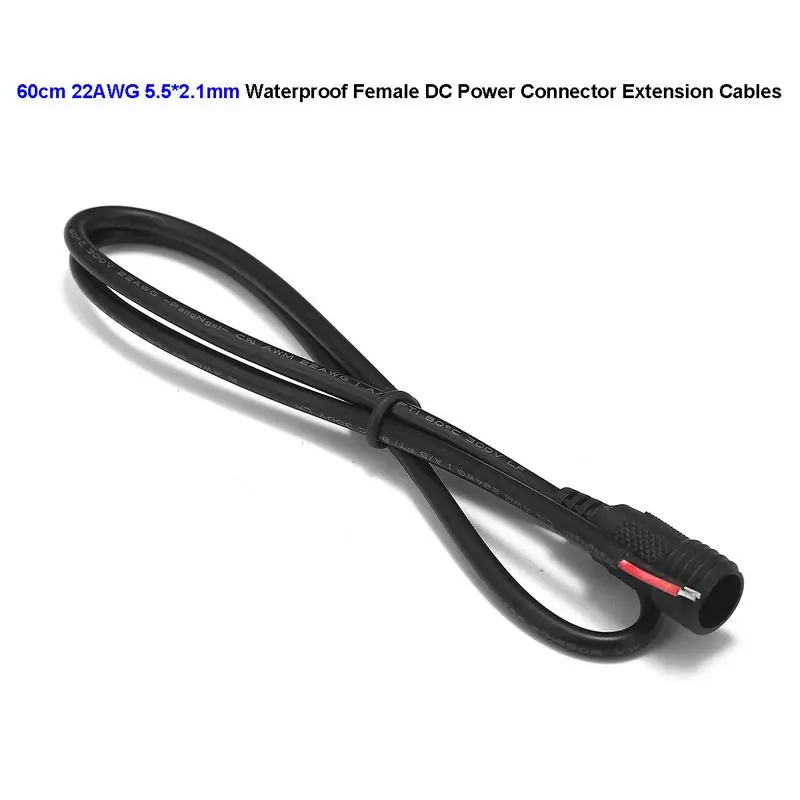 LED Strip Waterproof Power Cable 12V DC Female 5.5mm 2.1mm Jack Connector Cable 40cm 60cm Pigtail Copper Wire For Battery Pack
LED Strip Waterproof Power Cable 12V DC Female 5.5mm 2.1mm Jack Connector Cable 40cm 60cm Pigtail Copper Wire For Battery Pack