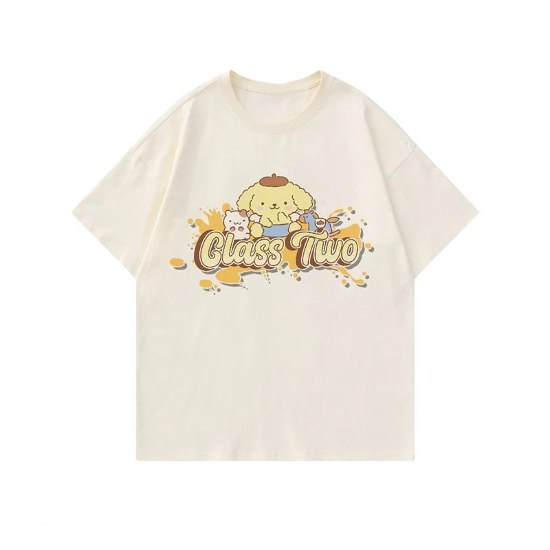 Sanrio Kawaii Pom Pom Purin Short-sleeved Cartoon New Summer Cotton Fun Print Men's and Women's Same T-shirt Cute Clothing Gift
Sanrio Kawaii Pom Pom Purin Short-sleeved Cartoon New Summer Cotton Fun Print Men's and Women's Same T-shirt Cute Clothing Gift
