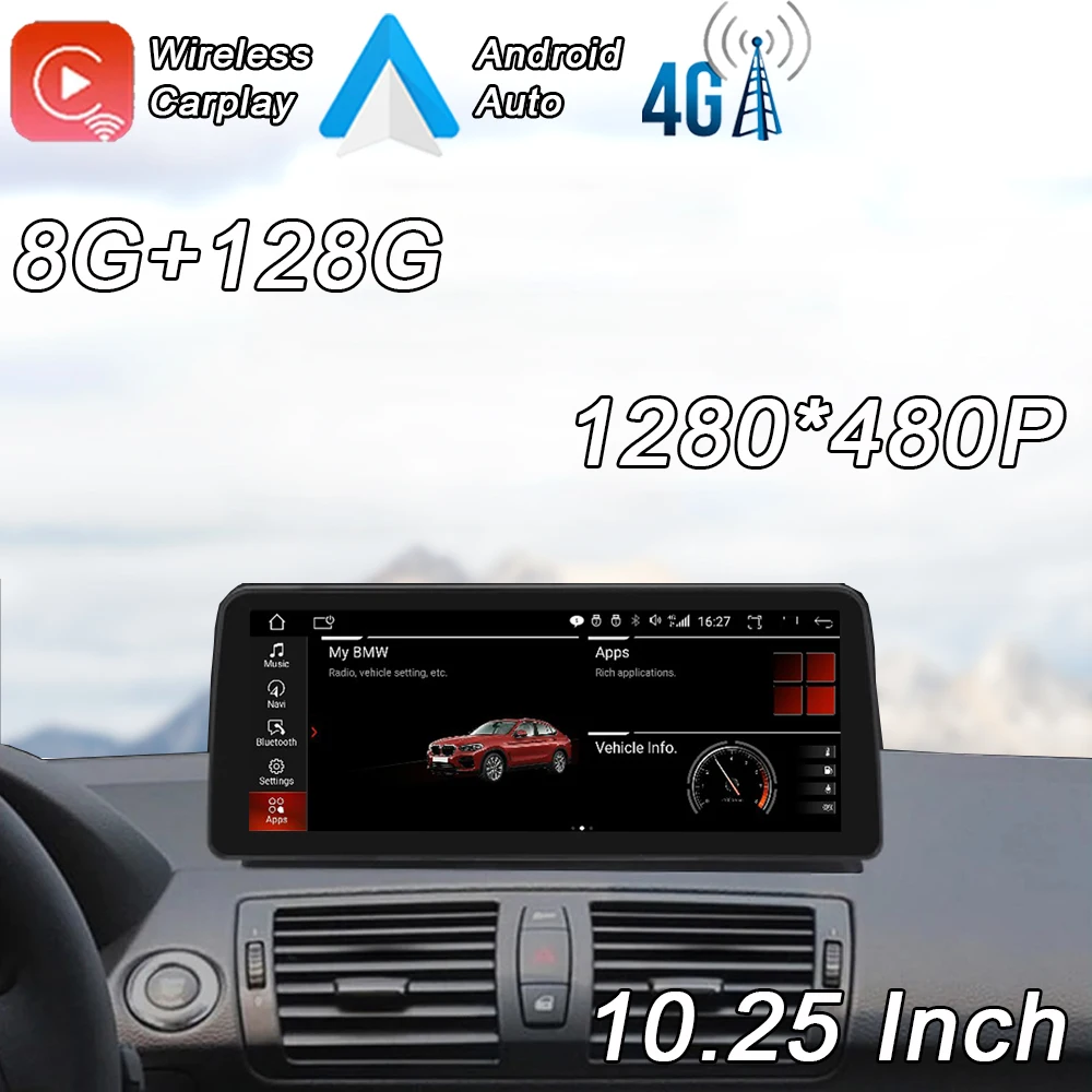 4G LTE 10,25 дюймовый автомобильный мультимедийный плеер Carplay радио для BMW E81 E82 E87 E88 CCC CIC оригинальная система Android 12 GPS-навигация
4G LTE 10,25 дюймовый автомобильный мультимедийный плеер Carplay радио для BMW E81 E82 E87 E88 CCC CIC оригинальная система Android 12 GPS-навигация