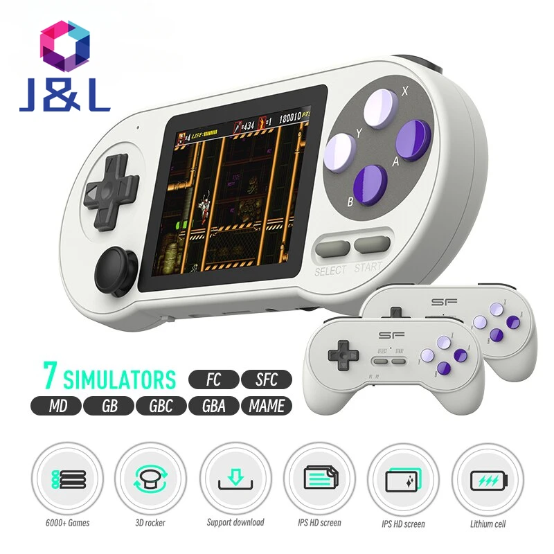 DATA FROG SF2000 Portable Handheld Game Console 3 Inch IPS Retro Game Consoles Built-in 6000 Games Retro Video Games For Kids
DATA FROG SF2000 Portable Handheld Game Console 3 Inch IPS Retro Game Consoles Built-in 6000 Games Retro Video Games For Kids
