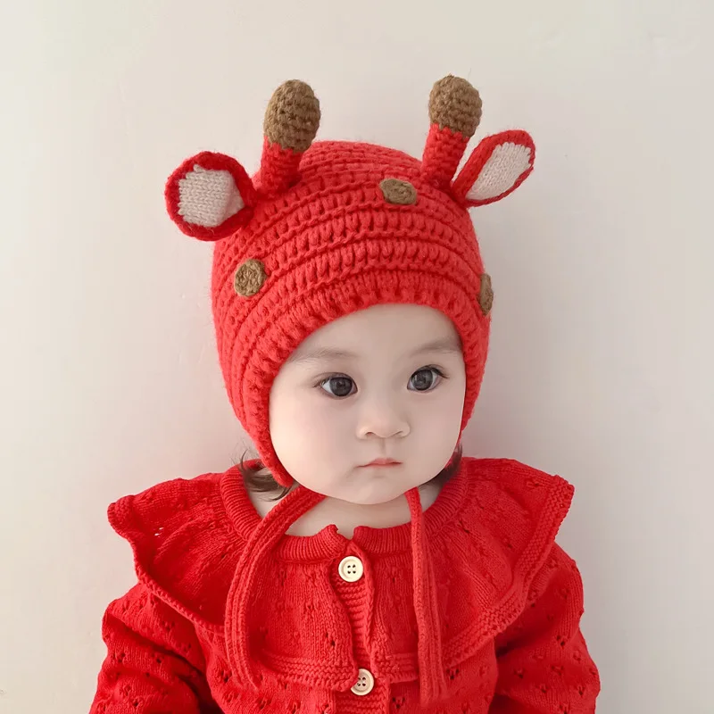 Cute Cartoon Antlers Baby Hat Winter Warm Knitted Beanie Cap for Infant Boy Girl Solid Color Toddler Ear Ear Protection Caps
Cute Cartoon Antlers Baby Hat Winter Warm Knitted Beanie Cap for Infant Boy Girl Solid Color Toddler Ear Ear Protection Caps