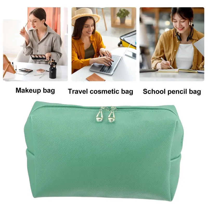 Travel Waterproof Pcs Makeup Bag Green PU Cosmetic Case S Size, Portable and Lightweight for Women Beauty Care.
Travel Waterproof Pcs Makeup Bag Green PU Cosmetic Case S Size, Portable and Lightweight for Women Beauty Care.