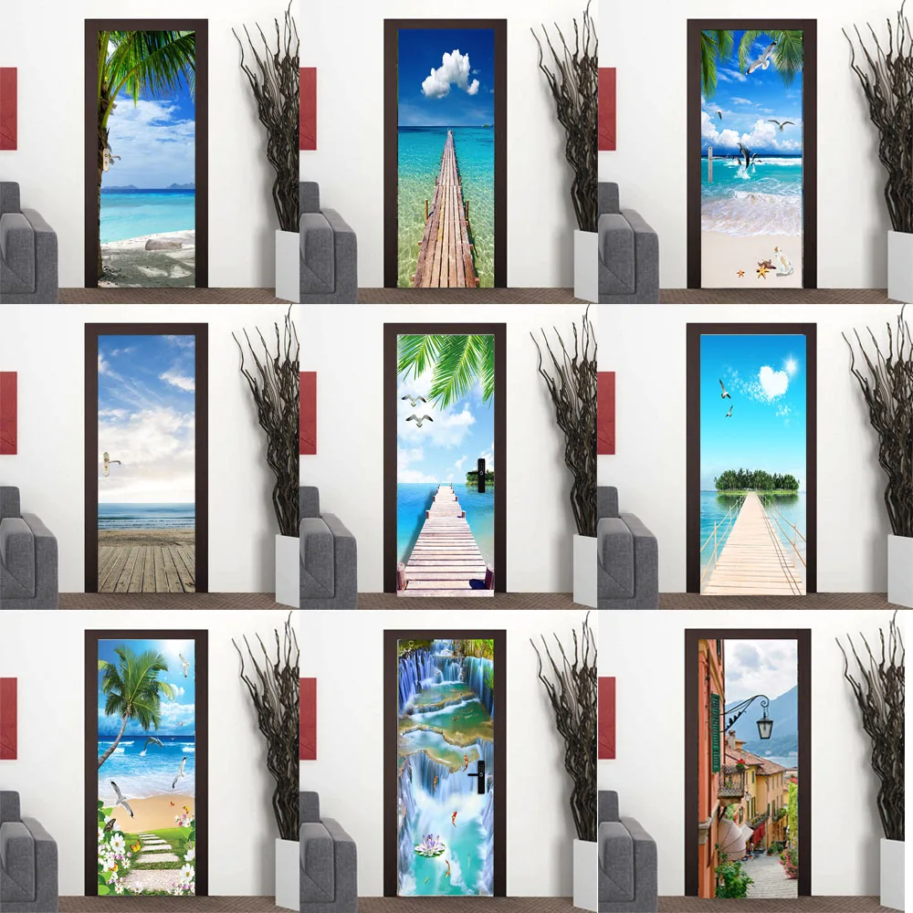 Door Stickers Adhesive 3D Wallpaper Landscape Natural Waterfall Green Plant Closet Wardrobe Fridge Mural Sticker
Door Stickers Adhesive 3D Wallpaper Landscape Natural Waterfall Green Plant Closet Wardrobe Fridge Mural Sticker
