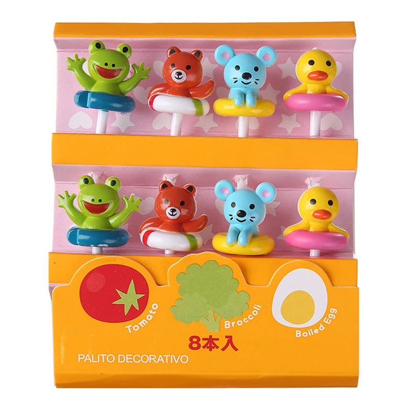 8pcs Cartoon Animal Fruit Fork Fruit Stick Lunch Stick Cake Fork Food Fork Stick Buffet Sandwich Topper
8pcs Cartoon Animal Fruit Fork Fruit Stick Lunch Stick Cake Fork Food Fork Stick Buffet Sandwich Topper