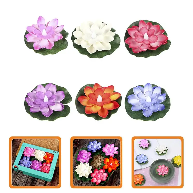 Lotus Light Floating Flower Candles Lamp Led Pool Pond Lights Lily Candleoperated Decoration Garden Water Mini Lanterns Floral
Lotus Light Floating Flower Candles Lamp Led Pool Pond Lights Lily Candleoperated Decoration Garden Water Mini Lanterns Floral