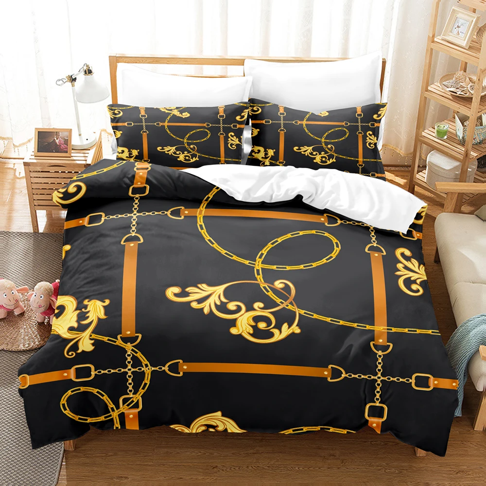 Sets Duvet Cover Set With Pillowcase Twin Full Queen King Bedclothes 3D Gold Line Bedding
Sets Duvet Cover Set With Pillowcase Twin Full Queen King Bedclothes 3D Gold Line Bedding