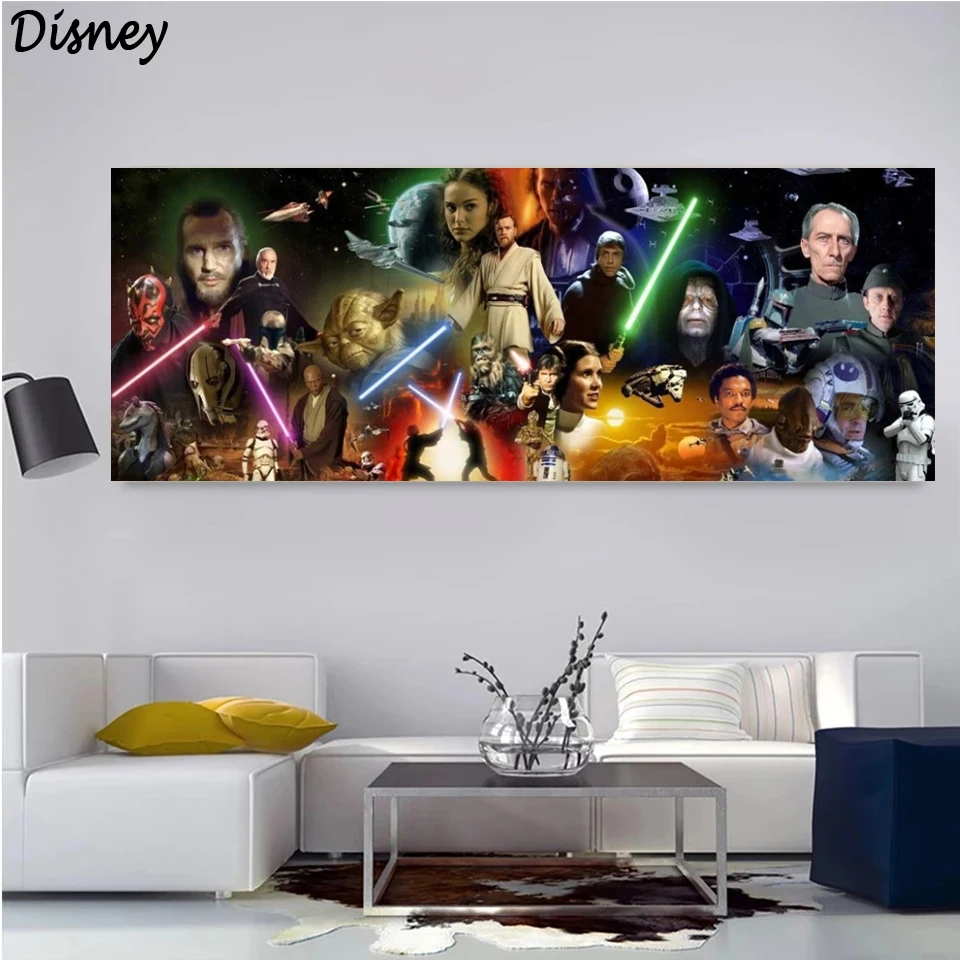 

Disney Full 5D DIY Diamond Painting Star Wars Movie Characters Full Diamond Embroidery Cross Stitch Rhinestone Mosaic Decor Art