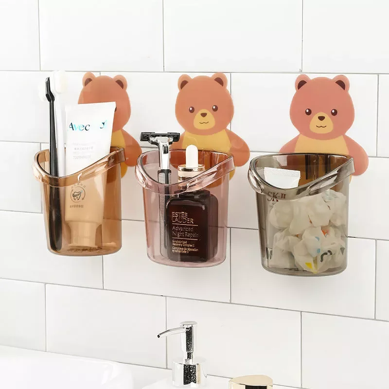 Teddy Bear Wall Mounted Toothbrush Holder Cup Punch Free Storage Rack Bathroom Supplies Organizer Bathroom Accessories
Teddy Bear Wall Mounted Toothbrush Holder Cup Punch Free Storage Rack Bathroom Supplies Organizer Bathroom Accessories