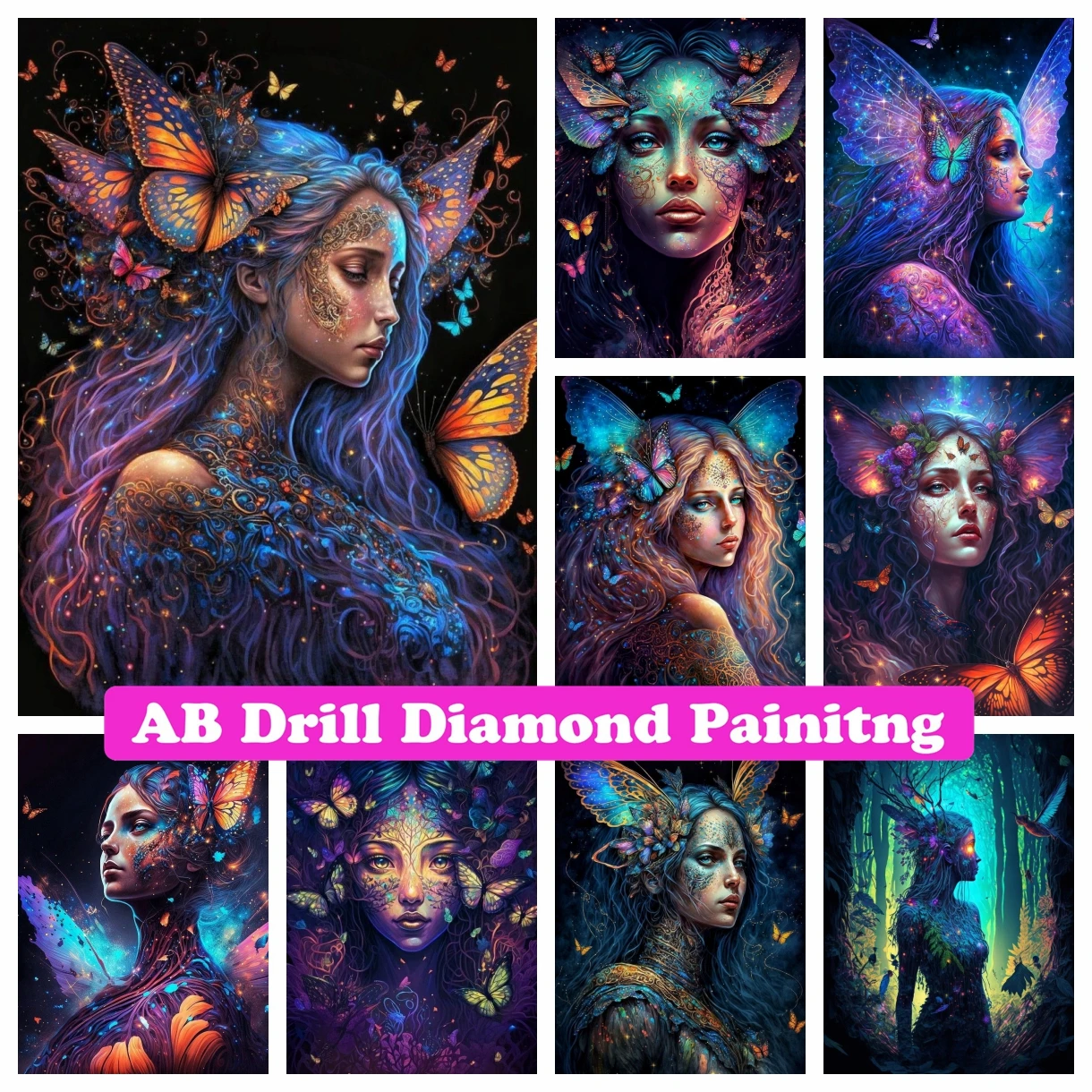 Butterfly Goddess AB Drill Diamond Painting Embroidery Fantasy Girl Art Mosaic Cross Stitch Pictures of Rhinestones Home Decor
Butterfly Goddess AB Drill Diamond Painting Embroidery Fantasy Girl Art Mosaic Cross Stitch Pictures of Rhinestones Home Decor
