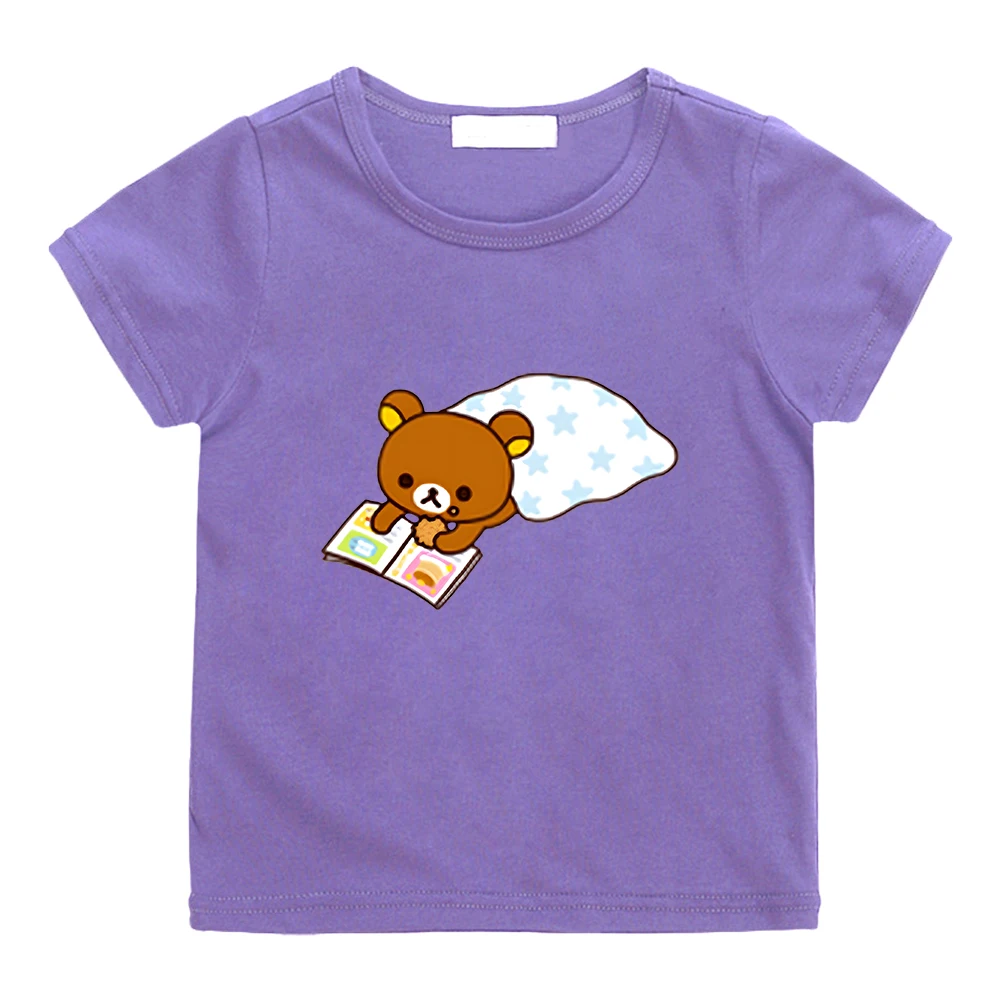 Rilakkuma Bear Printing T-shirt 100% Cotton Short Sleeve Summer Tee-shirt for Boys/Girls Children Comfortable Tshirt Kawaii Tees
Rilakkuma Bear Printing T-shirt 100% Cotton Short Sleeve Summer Tee-shirt for Boys/Girls Children Comfortable Tshirt Kawaii Tees
