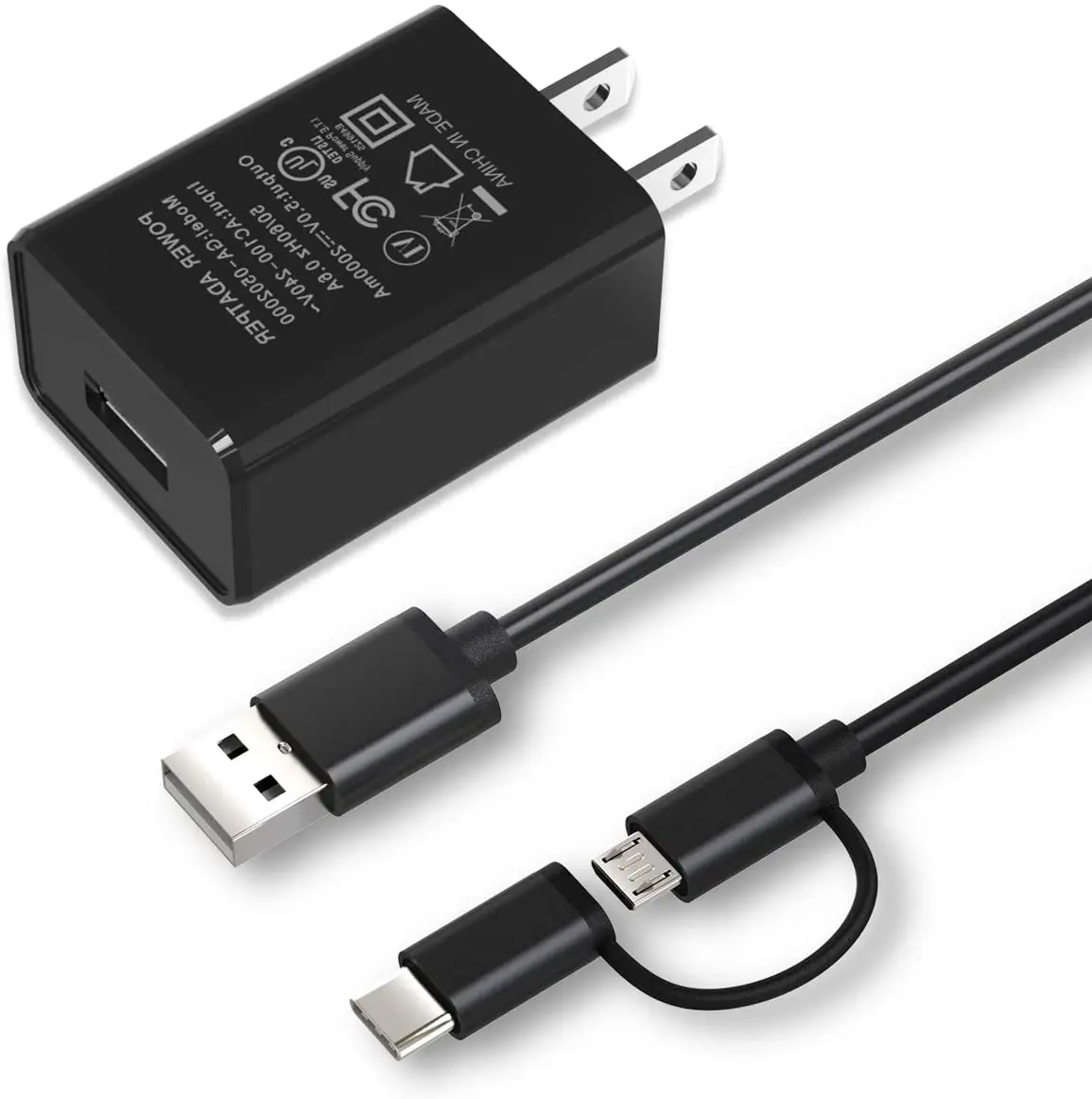 Зарядное устройство USB, 5 футов, Micro-USB и USB C, кабель 2 в 1, совместимое с Amazon Kindle Fire HD 10 9-го поколения выпуска 2021, Fire HD
Зарядное устройство USB, 5 футов, Micro-USB и USB C, кабель 2 в 1, совместимое с Amazon Kindle Fire HD 10 9-го поколения выпуска 2021, Fire HD