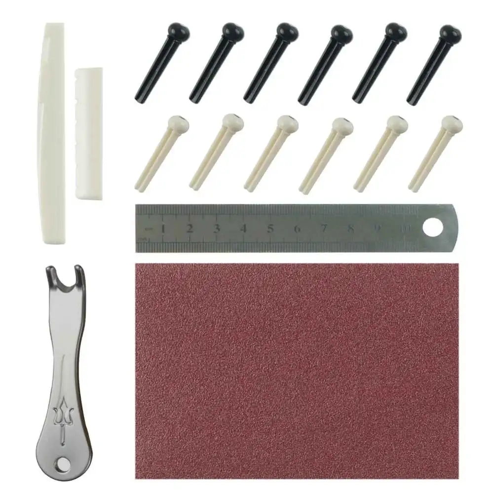 17PCs Acoustic Guitar Bridge Pins Tools Bridge Saddle Nut Pulling Remover Bridge Pins Sandpaper for Guitar Ukulele Repair Tool
17PCs Acoustic Guitar Bridge Pins Tools Bridge Saddle Nut Pulling Remover Bridge Pins Sandpaper for Guitar Ukulele Repair Tool