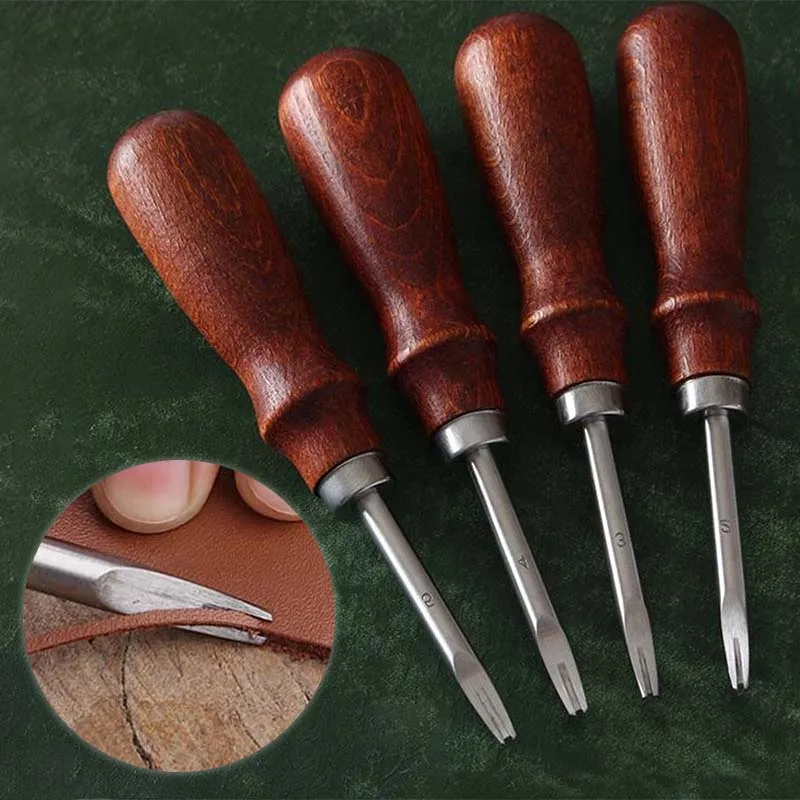 1.0/1.2/1.4/1.6mm Leather Edge Beveler Refined Steel Sharp Wood Handle Edge Trimmer Skiving Knife Cutting DIY Hand Craft Tools
1.0/1.2/1.4/1.6mm Leather Edge Beveler Refined Steel Sharp Wood Handle Edge Trimmer Skiving Knife Cutting DIY Hand Craft Tools