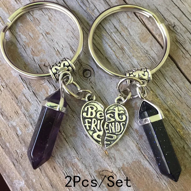 2pcs/set Best Friend Keychains, Natural Crystal Keychains, Alloy Love Keychains, Fashion Keychains, Gifts for Best Friends
2pcs/set Best Friend Keychains, Natural Crystal Keychains, Alloy Love Keychains, Fashion Keychains, Gifts for Best Friends