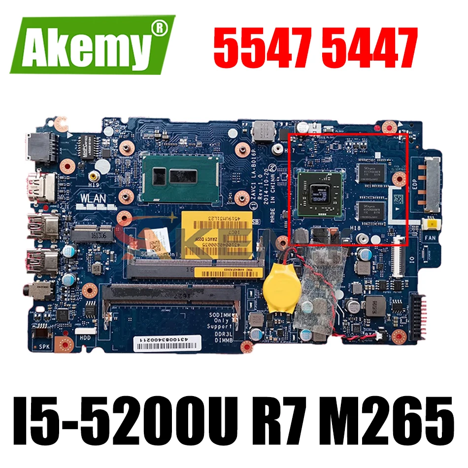 Совершенно новый телефон для Dell Inspiron 5547 5447 5448 5548 Материнская плата ноутбука I5-5200U R7 M265(2 ГБ) Φ 28R71 материнская плата
Совершенно новый телефон для Dell Inspiron 5547 5447 5448 5548 Материнская плата ноутбука I5-5200U R7 M265(2 ГБ) Φ 28R71 материнская плата