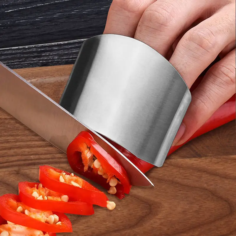 Vegetable Cutter Hand Guard Stainless Steel Finger Guard Finger Cover Kitchen Gadgets Protection Tools Kitchen Supplies
Vegetable Cutter Hand Guard Stainless Steel Finger Guard Finger Cover Kitchen Gadgets Protection Tools Kitchen Supplies