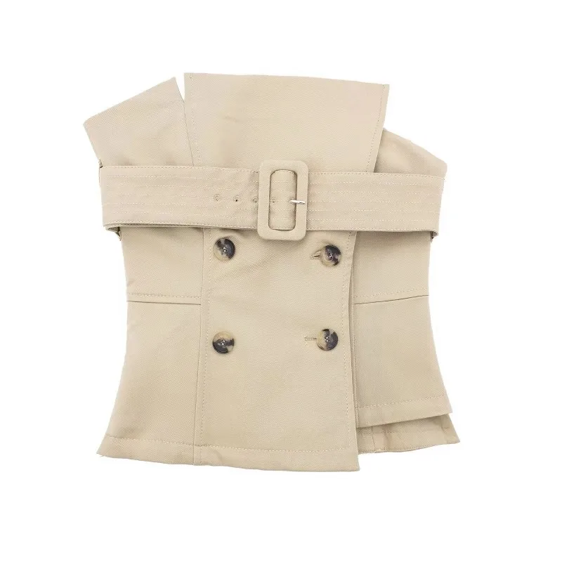 Женский Летний Новый двубортный ветровка с пряжкой и поясом 2023, стильный корсет, Асимметричный топ-майка
Женский Летний Новый двубортный ветровка с пряжкой и поясом 2023, стильный корсет, Асимметричный топ-майка