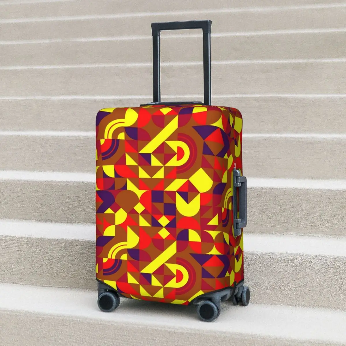 Colorful Geo Print Suitcase Cover Abstract Geometric Holiday Business Fun Luggage Accesories Protection
Colorful Geo Print Suitcase Cover Abstract Geometric Holiday Business Fun Luggage Accesories Protection