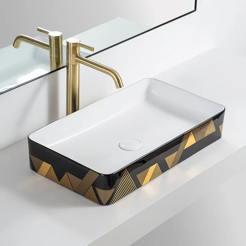 Affordable Luxury Style Household Ceramic Personality Table Basin Wash Basin Rectangular Wash Basin Bright Black Art Basin
Affordable Luxury Style Household Ceramic Personality Table Basin Wash Basin Rectangular Wash Basin Bright Black Art Basin
