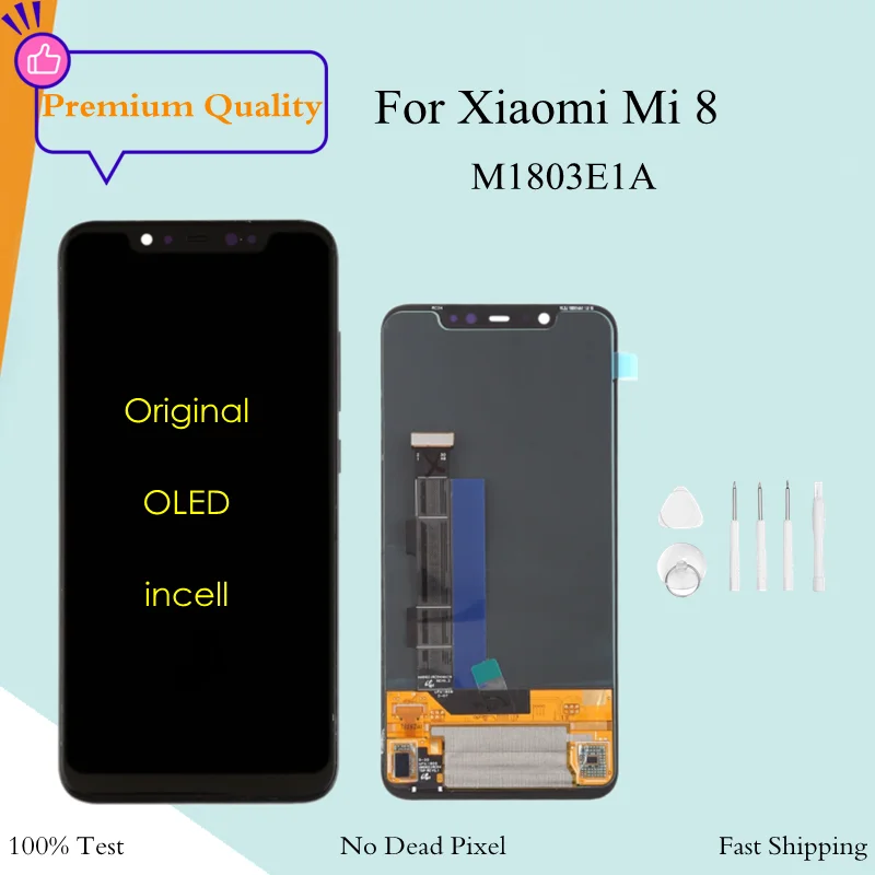 A+++ Original Refurbished AMOLED For Xiaomi Mi 8 Mi8 LCD Display Touch Screen With Frame Digitizer Assembly Replace
A+++ Original Refurbished AMOLED For Xiaomi Mi 8 Mi8 LCD Display Touch Screen With Frame Digitizer Assembly Replace