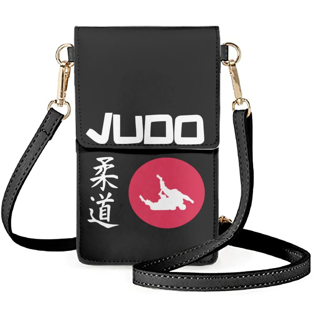 

FORUDESIGNS Judo Design Shoulder Bags Simple Leather Flap Crossbody Satchel Utility Messenger Phone Bag Shopping Female