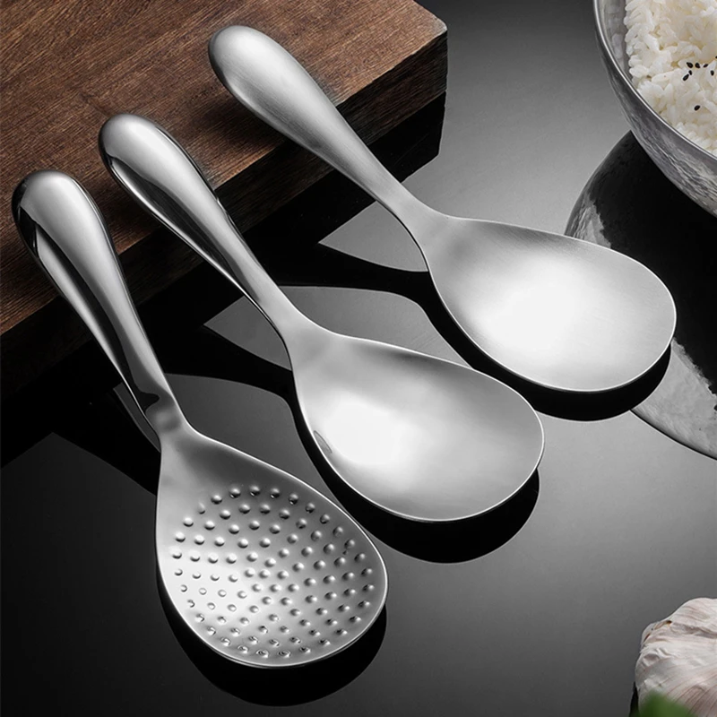 Ложка из нержавеющей стали для риса, не прилипающая, термостойкая, кухонная утварь
Ложка из нержавеющей стали для риса, не прилипающая, термостойкая, кухонная утварь