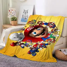 Super Mario Bros cartoon animation game surrounding children flannel nap creative personality blanket sheet warm quilt wholesale