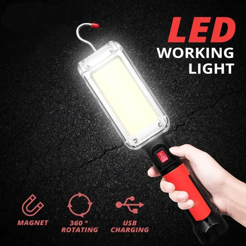 Powerful Portable Led Work Light 700lm Waterproof Usb Rechargeable Cob Flashlight Camping Lantern With Hook
Powerful Portable Led Work Light 700lm Waterproof Usb Rechargeable Cob Flashlight Camping Lantern With Hook