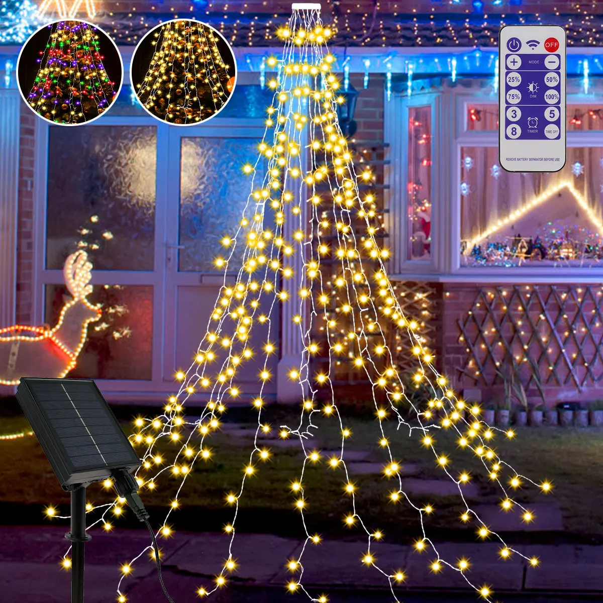 Christmas Holiday Decor Solar LED Yard Decorations Star Lights 400 LED Solar Outdoor Waterproof Solar Powered Garden Star Lights
Christmas Holiday Decor Solar LED Yard Decorations Star Lights 400 LED Solar Outdoor Waterproof Solar Powered Garden Star Lights