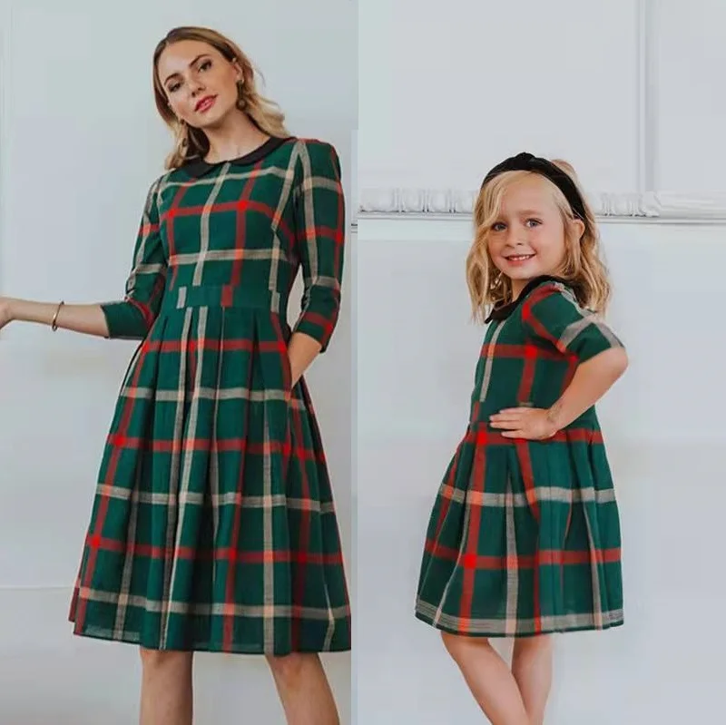 Spring Mother Daughter Matching Dresses Family Set Plaid Mom Mum Baby Mommy and Me Clothes Fashion Women Girls O-Neck Dress
Spring Mother Daughter Matching Dresses Family Set Plaid Mom Mum Baby Mommy and Me Clothes Fashion Women Girls O-Neck Dress
