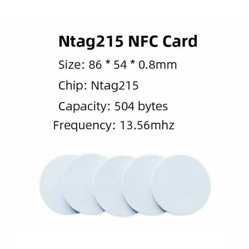 1000Pcs/Lot For NTAG215 NFC PVC Coins Chip Phones Available Labels Tag 215
1000Pcs/Lot For NTAG215 NFC PVC Coins Chip Phones Available Labels Tag 215