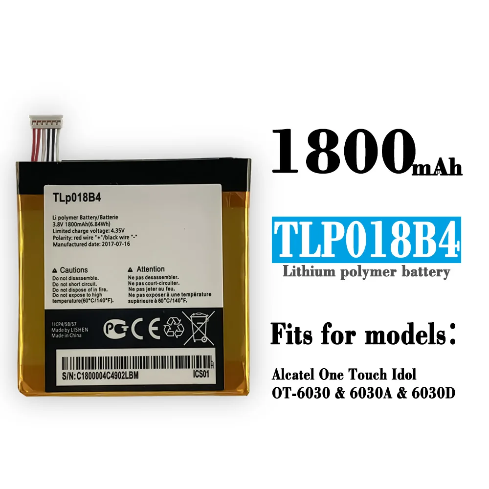 Оригинальная Высококачественная сменная батарея TLp018B4 для Alcatel One Touch Idol OT-6030 6030A 6030D, встроенные литиевые новые батареи
Оригинальная Высококачественная сменная батарея TLp018B4 для Alcatel One Touch Idol OT-6030 6030A 6030D, встроенные литиевые новые батареи