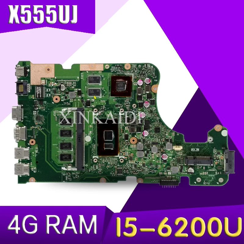 Материнская плата XinKaidi X555UJ для ноутбука ASUS X555UJ X555UF F555U X555UB X555UQ X555U, протестированная оригинальная материнская плата 4G
Материнская плата XinKaidi X555UJ для ноутбука ASUS X555UJ X555UF F555U X555UB X555UQ X555U, протестированная оригинальная материнская плата 4G