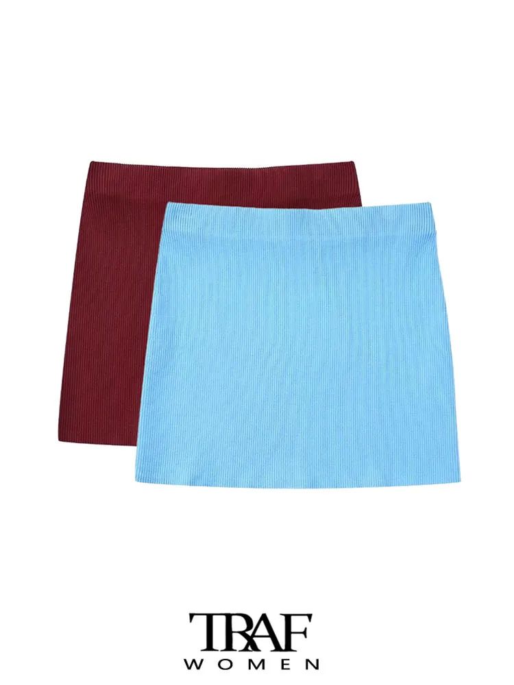 Женская трикотажная Мини-юбка с высокой талией и поясом на резинке 
Женская трикотажная Мини-юбка с высокой талией и поясом на резинке