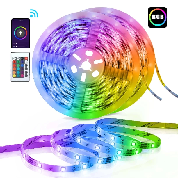 32.8ft LED Multi-Color Strip Lights with Google Assistant/Alexa for Indoor Home Decoration Christmas Party, White
32.8ft LED Multi-Color Strip Lights with Google Assistant/Alexa for Indoor Home Decoration Christmas Party, White