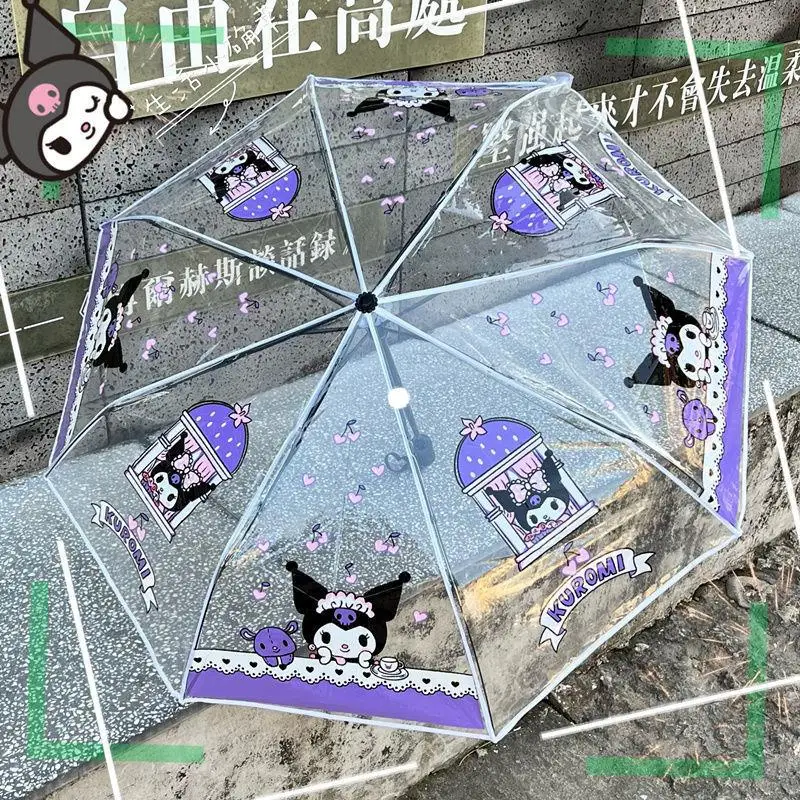 New Kuromi Kitty Foldable Transparent Umbrella Fully Automatic Tri-Fold Umbrella Sunny Rainy Day Universal Kawaii Anime Toy
New Kuromi Kitty Foldable Transparent Umbrella Fully Automatic Tri-Fold Umbrella Sunny Rainy Day Universal Kawaii Anime Toy