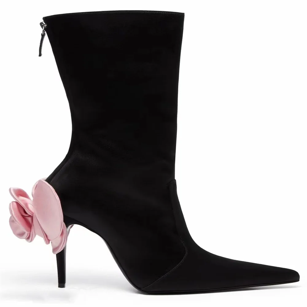2023 Autumn/Winter Fashion Women's High Stiletto Heel Pointed Toe Zipper Calf boot Sexy Rose flower
2023 Autumn/Winter Fashion Women's High Stiletto Heel Pointed Toe Zipper Calf boot Sexy Rose flower