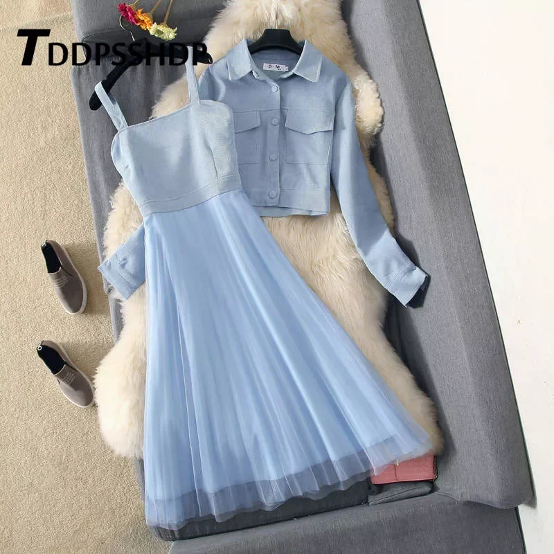 Fashion 2019 Women Dress with Out Wear Apricot Blue Pink Color Two Piece Suit Spring Female Dresses
Fashion 2019 Women Dress with Out Wear Apricot Blue Pink Color Two Piece Suit Spring Female Dresses