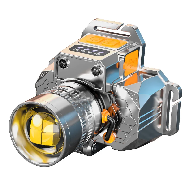 

LED Headlight Strong Light Zoom Charging Night Fishing Long Shot Outdoor Flashlight Super Bright Head-Mounted Miner's Lamp