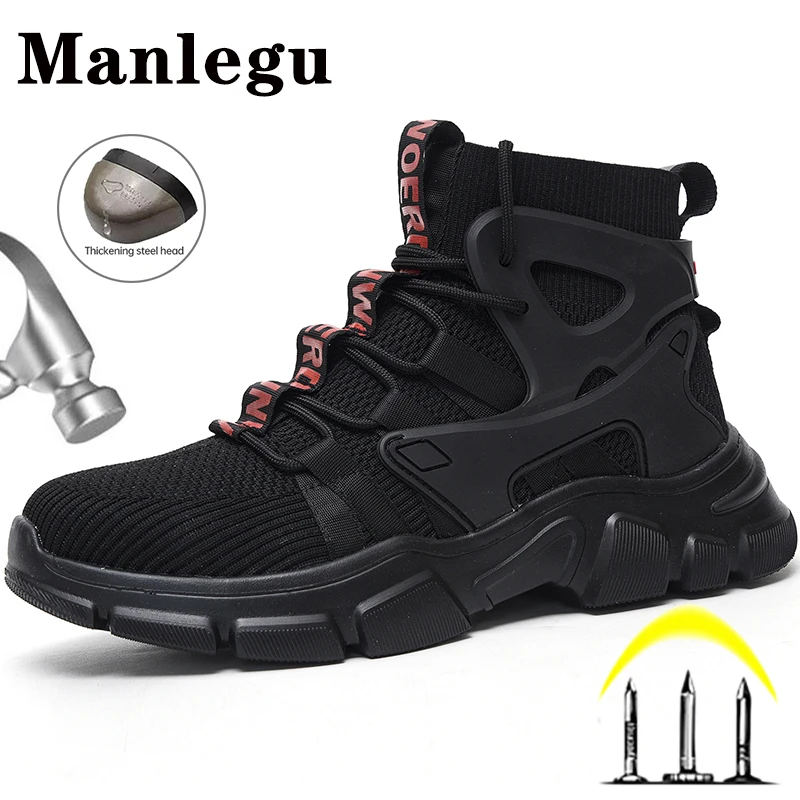 High Top Safety Shoes Men Women Work Boots Steel Toe Work Sneakers Breathable Anti-smash Safety Boots Indestructible Work Shoes
High Top Safety Shoes Men Women Work Boots Steel Toe Work Sneakers Breathable Anti-smash Safety Boots Indestructible Work Shoes