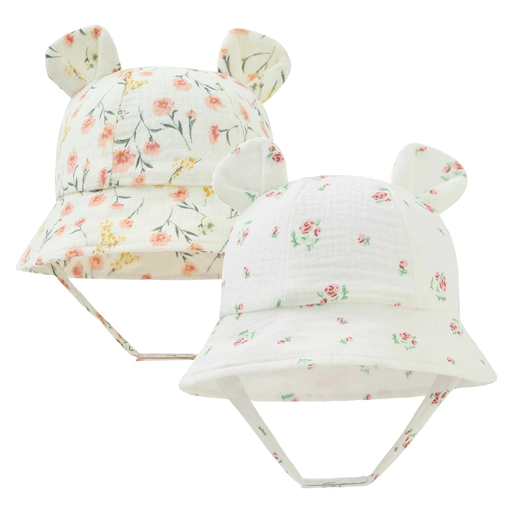 Baby Girls Bucket Hat New Summer Children Outdoor Sun Caps Muslin Panama for Girl Flower Cotton Hats Kids Infant Hat 3-12 Months
Baby Girls Bucket Hat New Summer Children Outdoor Sun Caps Muslin Panama for Girl Flower Cotton Hats Kids Infant Hat 3-12 Months