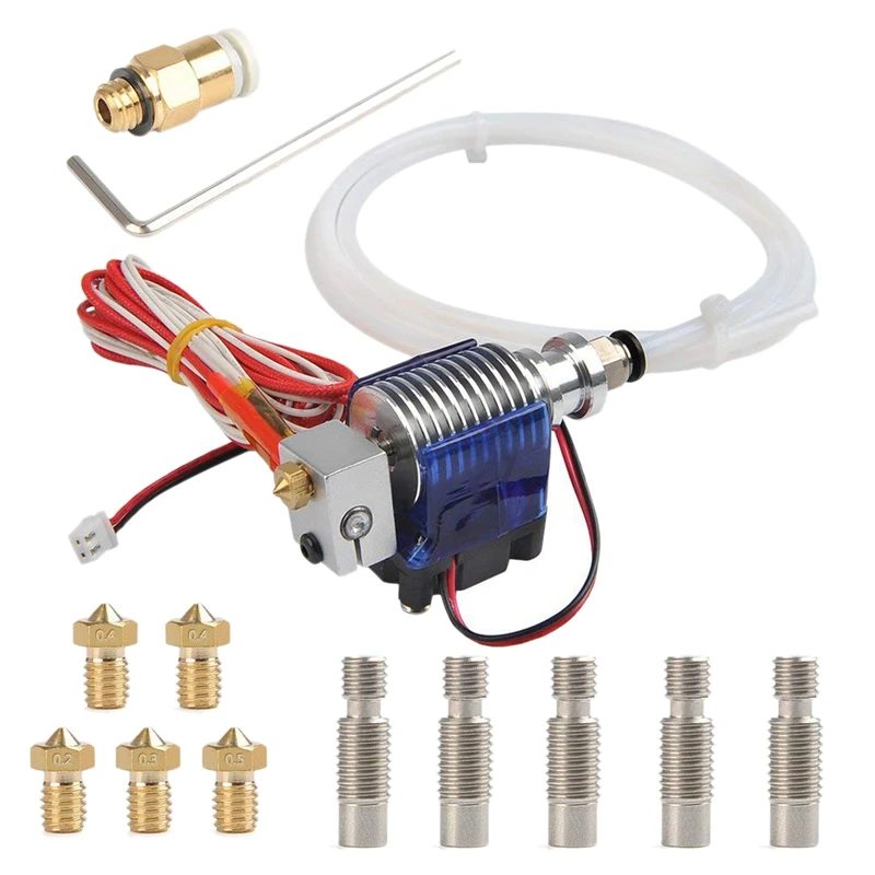 All Metal J Style Head Hotend Full Kit With 5 Pcs Extruder Print Head + 5 Pcs Nozzle Throat For E3D V6 Makerbo
All Metal J Style Head Hotend Full Kit With 5 Pcs Extruder Print Head + 5 Pcs Nozzle Throat For E3D V6 Makerbo