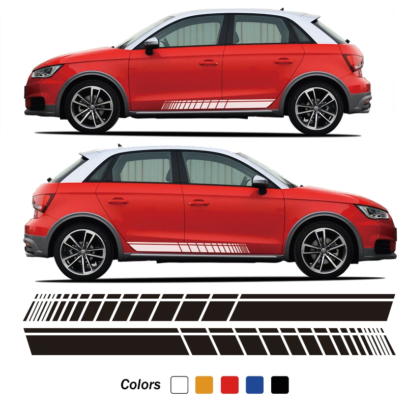 Universal Sport Stripes Stickers Fashion Design Car Side Skirt Decor Vinyl Decals Accessories 6 Colors Available
Universal Sport Stripes Stickers Fashion Design Car Side Skirt Decor Vinyl Decals Accessories 6 Colors Available