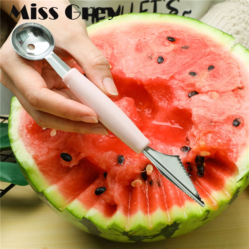 Stainless Steel Watermelon Ball Spoon Cutter Fruit Dig Scoop Carving Knife Double Head Melon Baller Slicer Tools Kitchen Gadgets
Stainless Steel Watermelon Ball Spoon Cutter Fruit Dig Scoop Carving Knife Double Head Melon Baller Slicer Tools Kitchen Gadgets