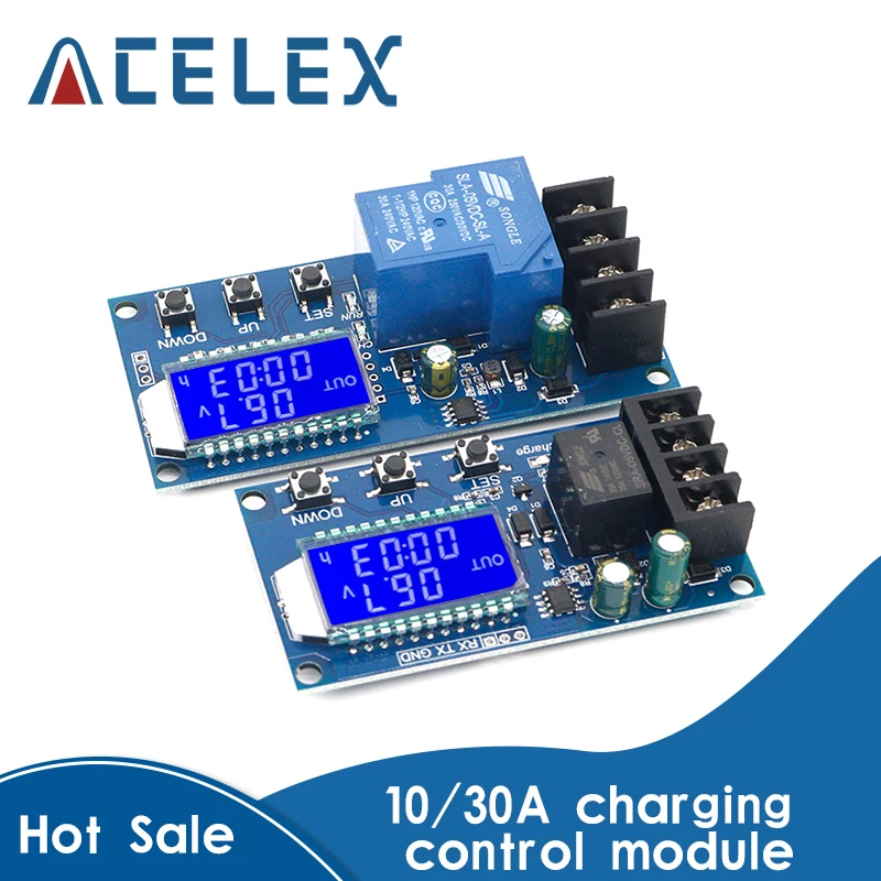 10A 30A 6-60V Lead-acid Solar Storage Battery Charger Control Module Digital Overcharge Protection Control Switch LED indicator
10A 30A 6-60V Lead-acid Solar Storage Battery Charger Control Module Digital Overcharge Protection Control Switch LED indicator