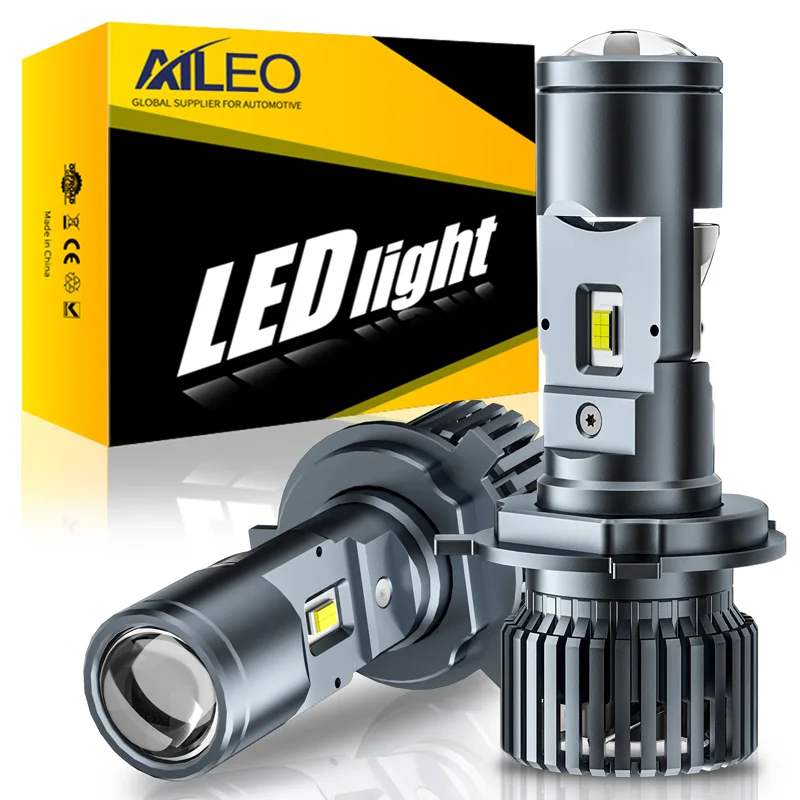 

AILEO H4 LED Canbus Projector LED Lights For Car Mini Lens HI/LO Beam 6000K Super Bright 110W LHD RHD 64000LM Automobles Bulbs