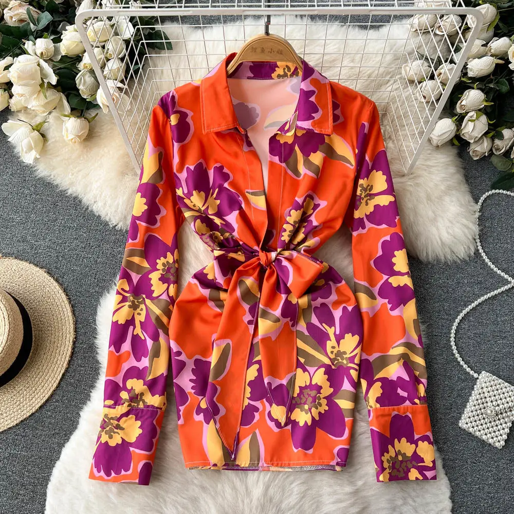 Spring Autumn Printed Midi Dress for Women Elegant Lapel Half Open Collar Bodycon Dresses Female Beach Vacation Tarf Lace Up New
Spring Autumn Printed Midi Dress for Women Elegant Lapel Half Open Collar Bodycon Dresses Female Beach Vacation Tarf Lace Up New