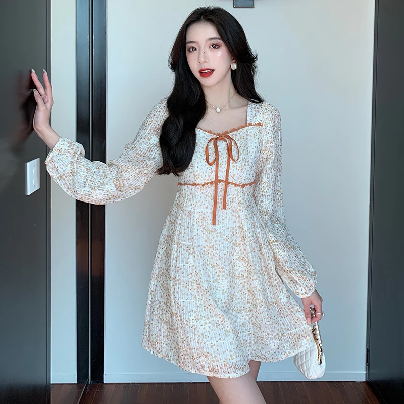 Women Dress Spring 2022 New Casual Floral Print Long Sleeve Bow Lantern Sleeve Square Collar Dresses Dropshipping
Women Dress Spring 2022 New Casual Floral Print Long Sleeve Bow Lantern Sleeve Square Collar Dresses Dropshipping