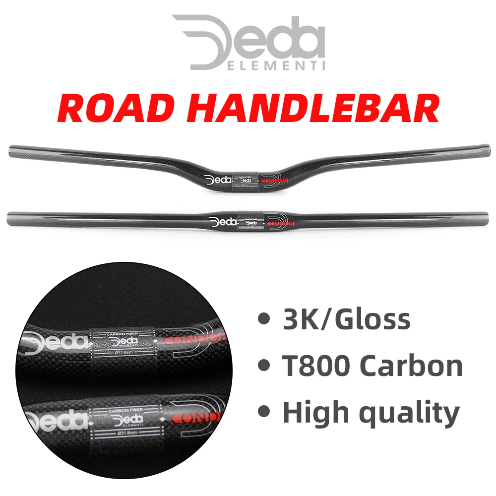 DEDA Full Carbon Fiber MTB/Road Bike Handlebar 31.8*660/680/700/720/740mm 3K Glossy Black Flat/Rise Mountain Bike Accessories
DEDA Full Carbon Fiber MTB/Road Bike Handlebar 31.8*660/680/700/720/740mm 3K Glossy Black Flat/Rise Mountain Bike Accessories